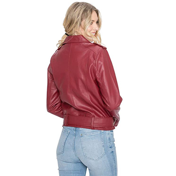 NWT! Women's Luxury Moto Leather Jacket - Picture 5 of 7